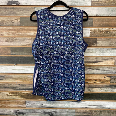 USED Kerrits Ladies English Tank Top XL Navy Floral