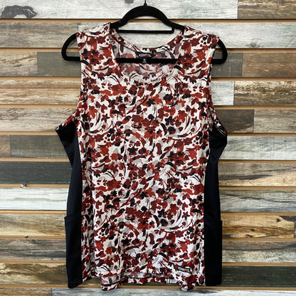 USED Kerrits Ladies English Tank Top XL Brown Floral
