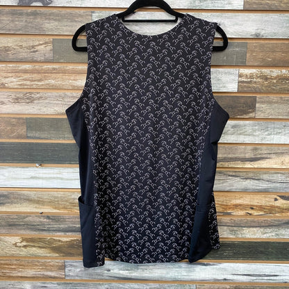 USED Kerrits Ladies English Tank Tops XL Black Horse Print