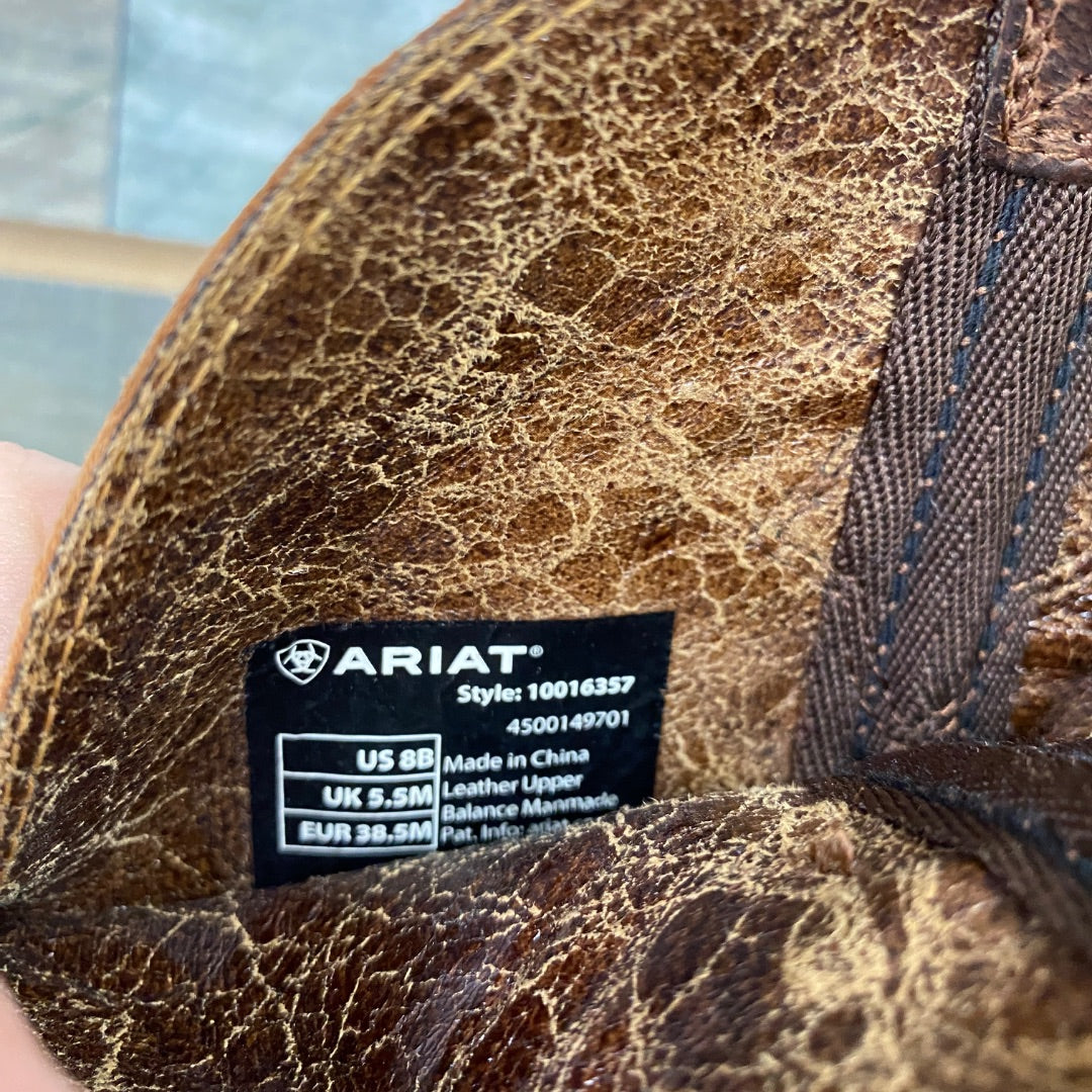 USED Ariat Ladies Western Boot 8B Brown