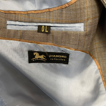 USED RJ Classics Show Jacket Small Tan/Grey/Blue Plaid