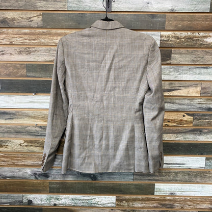 USED RJ Classics Show Jacket Small Tan/Grey/Blue Plaid