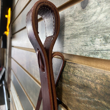 USED (New) Cuttin Up Tack Off Billet Latigo Reinforced 19” Dark OIl