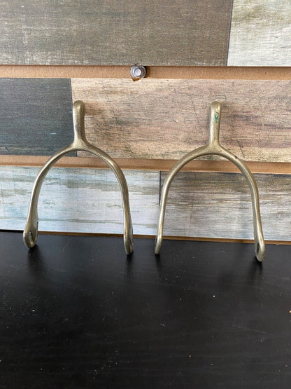 USED Herm Sprenger Balkenhol Rounded Neck Spurs  Silver