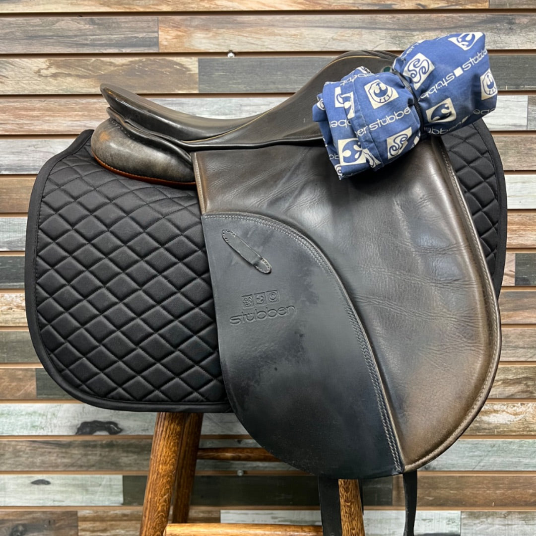 USED Stubben Dressage Saddle with Narrow Gullet 17” Dark Brown