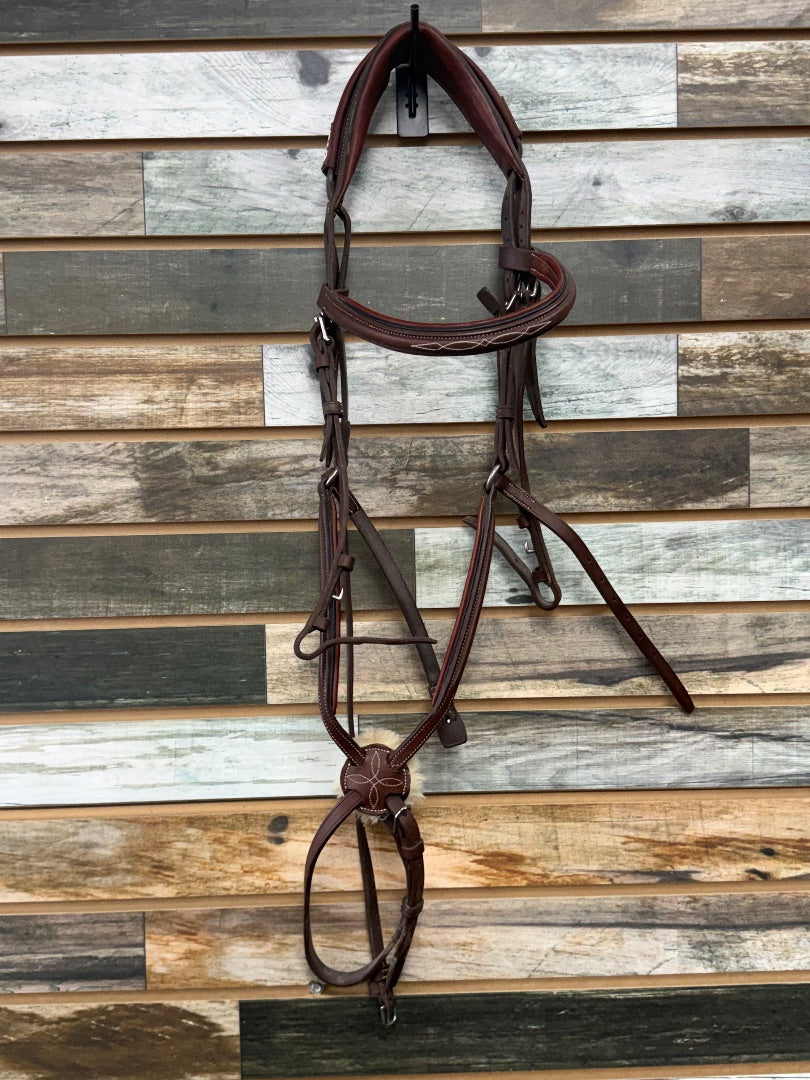 USED CWD Anatomical Fancy Stitched Figure 8 Bridle | Size 2 (Cob)