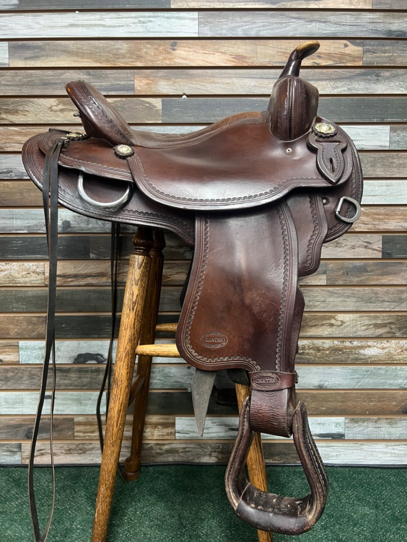 USED Crates Trail Saddle 16” Dark Oil