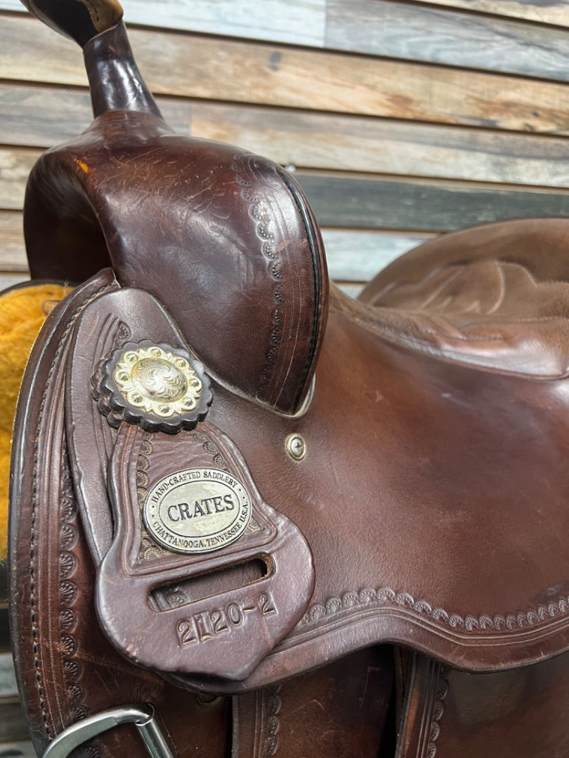 USED Crates Trail Saddle 16” Dark Oil