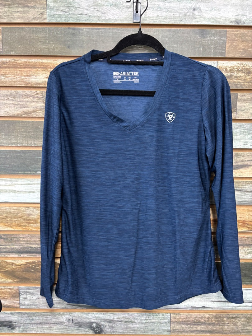 USED Ariat Tek Sun Shirt Long Sleeve Medium Blue