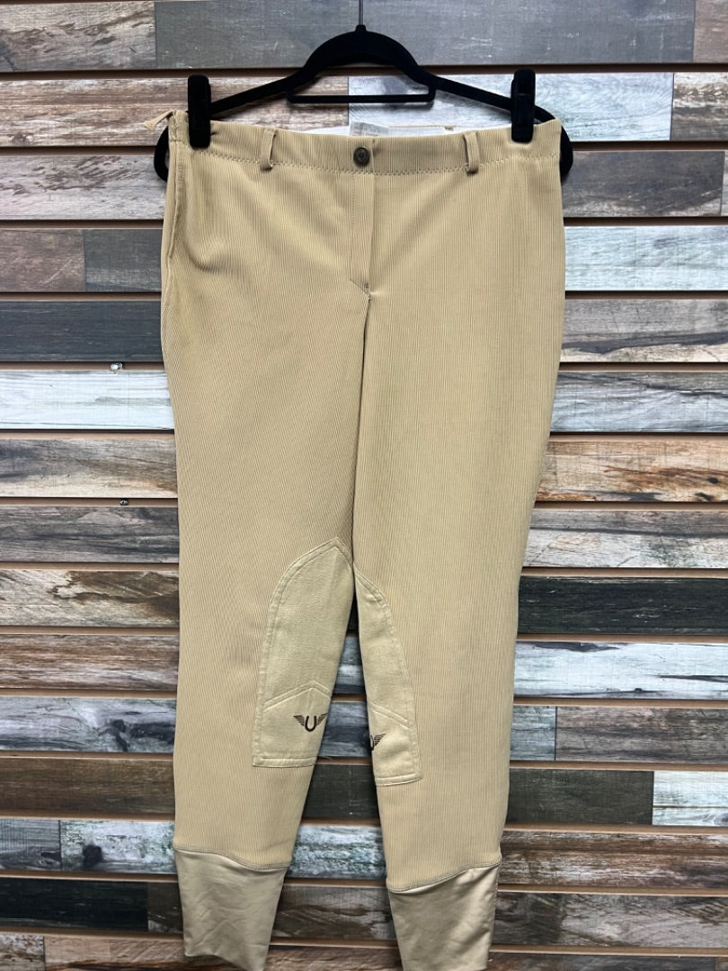 USED TuffRider Ribbed Breeches 32R Tan