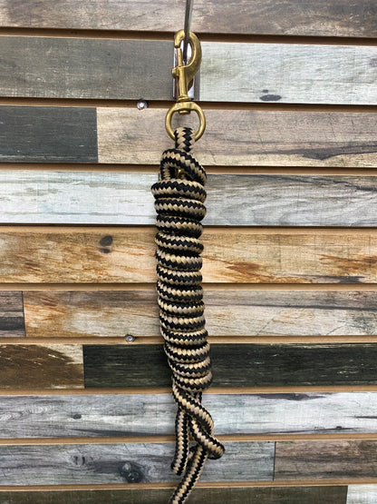 USED  Lead Rope with Poppers  Tan/Black