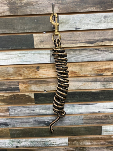 USED  Lead Rope with Poppers  Tan/Black