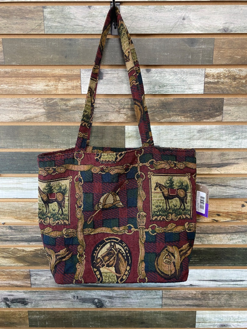 USED  Burgundy Fox Hunt Purse