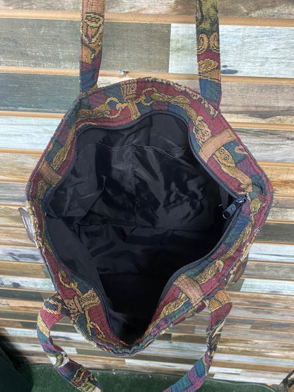 USED  Burgundy Fox Hunt Purse