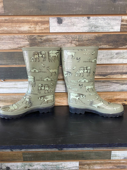 USED Blue Mountain Ladies Muck Boots Womens 8 Sage