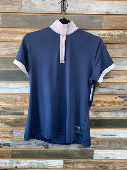 USED HKM Ladies English Show Shirts Large Navy