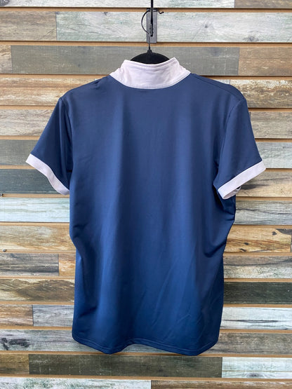 USED HKM Ladies English Show Shirts Large Navy