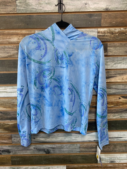 USED New F.T.W.W Ladies Western Tops Large  Light Blue/Sparkle