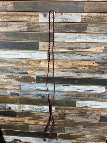 USED  Western Braided Reins  Dark Oil