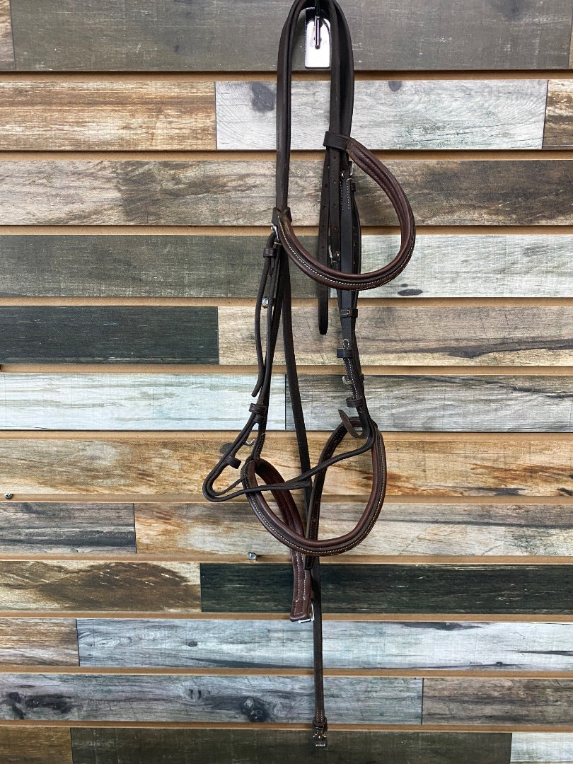 USED Plymouth Fancy Stitched Bridle Horse Dark Oil