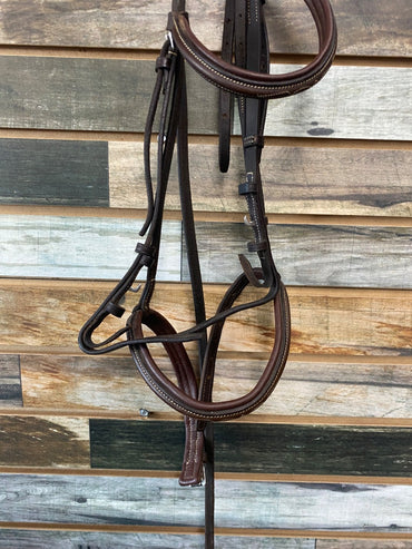 USED Plymouth Fancy Stitched Bridle Horse Dark Oil