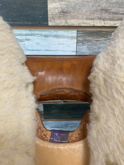 USED Circle A 15" Barrel Saddle | Light Oil & Purple Ostrich Leather