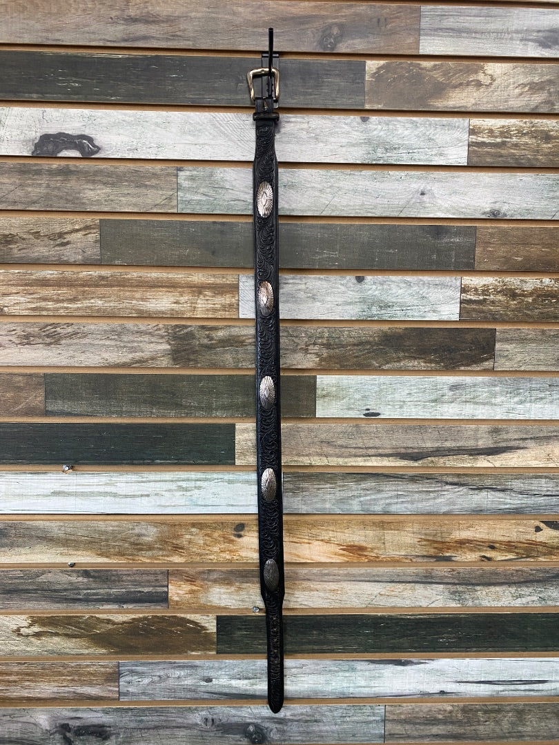 USED REI Youth Western Belt with Conchos Large Black