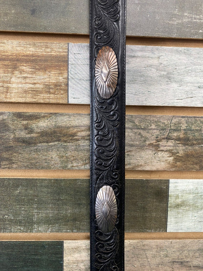 USED REI Youth Western Belt with Conchos Large Black