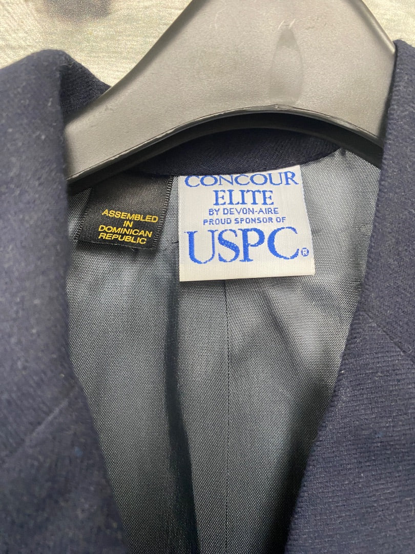 USED Devon-Aire Concour Elite Show Jacket 14 Navy Blue