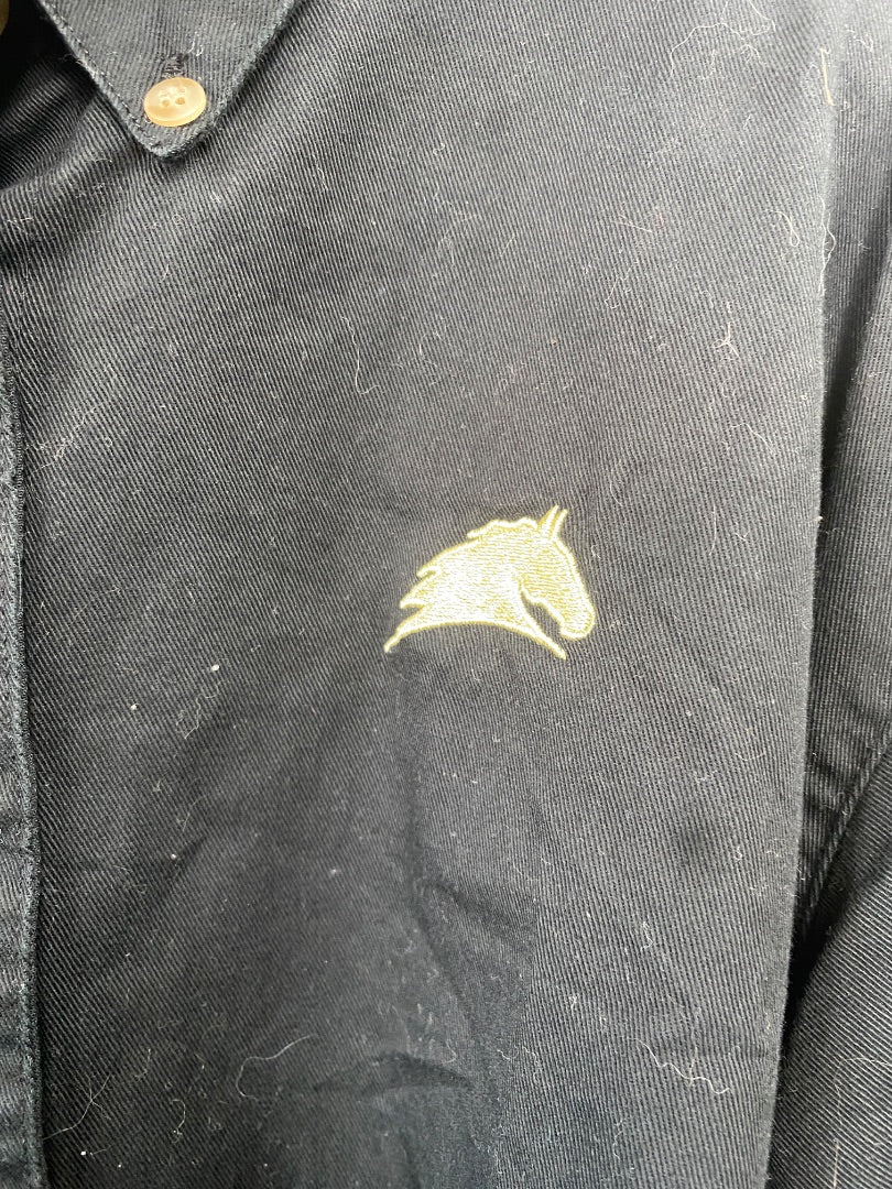 USED Blue Generation Western Button Down Shirt Small Black