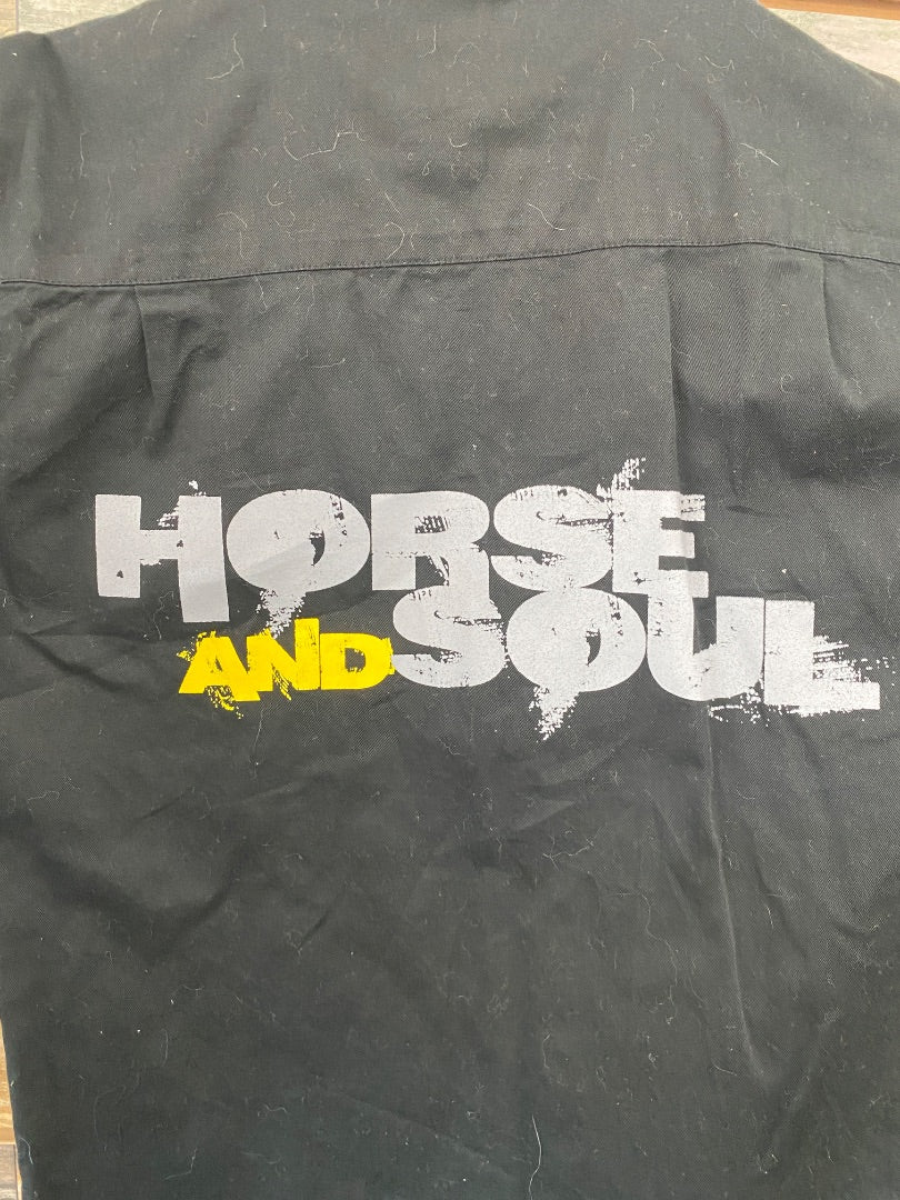 USED Blue Generation Western Button Down Shirt Small Black