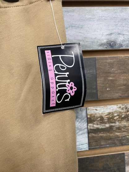 USED Perris (NWT) Knee Patch Breeches Large Tan
