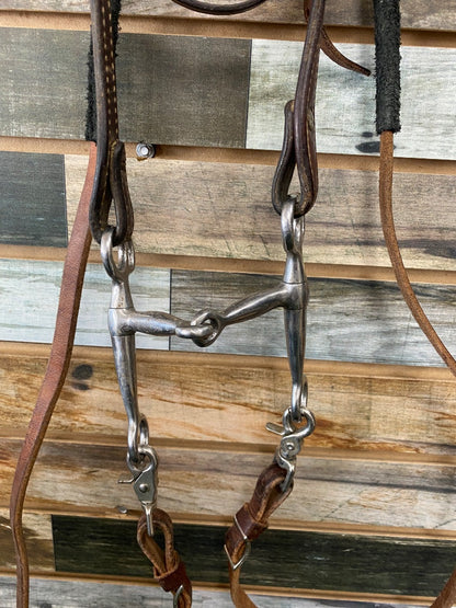 USED Browband Headstall with Reins and Tom Thumb Bit