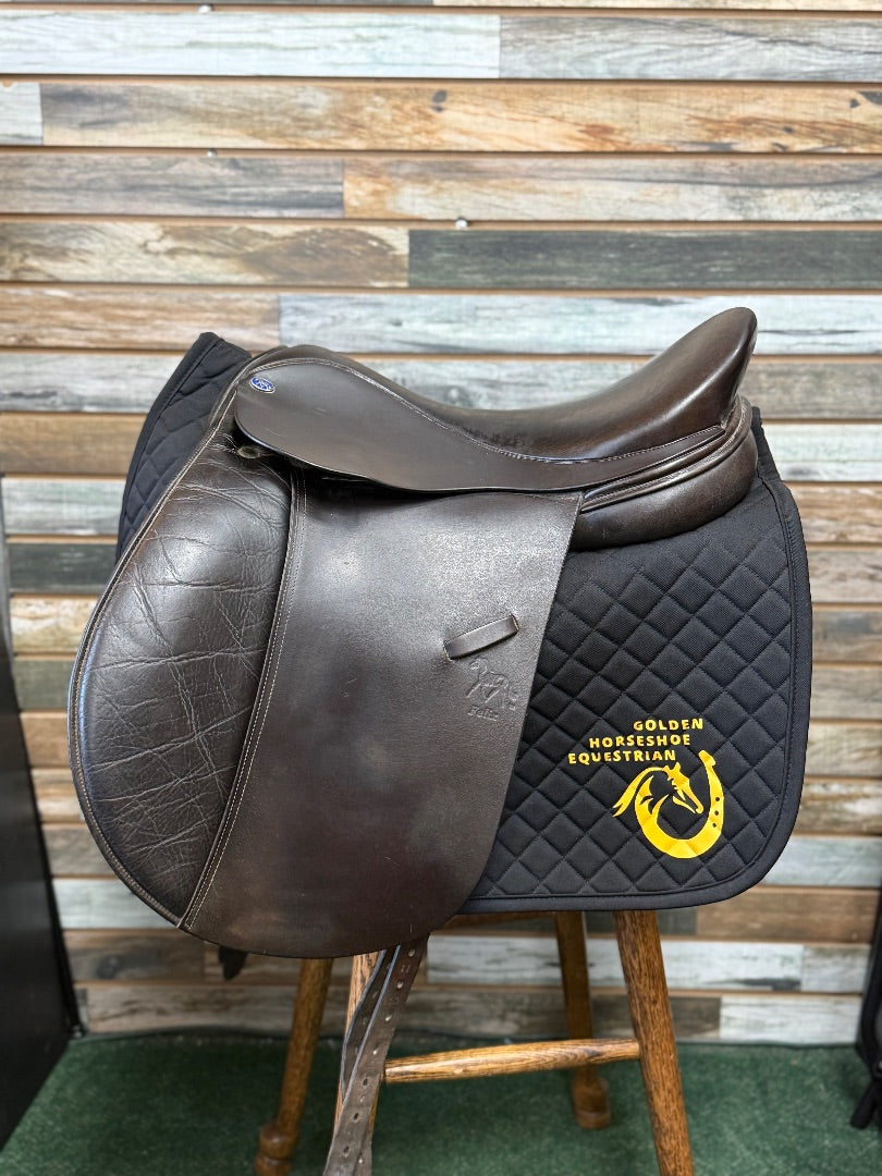 USED 17" Frank Baines Dressage Saddle (X-WIDE)