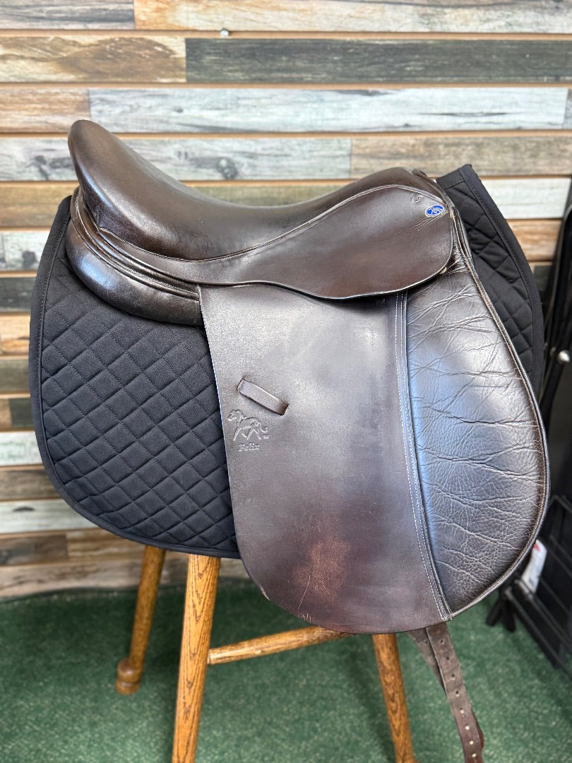 USED 17" Frank Baines Dressage Saddle (X-WIDE)