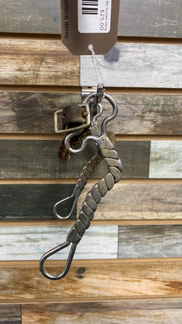 USED  Copper Low Port Shank Bit Twisted Design 5"