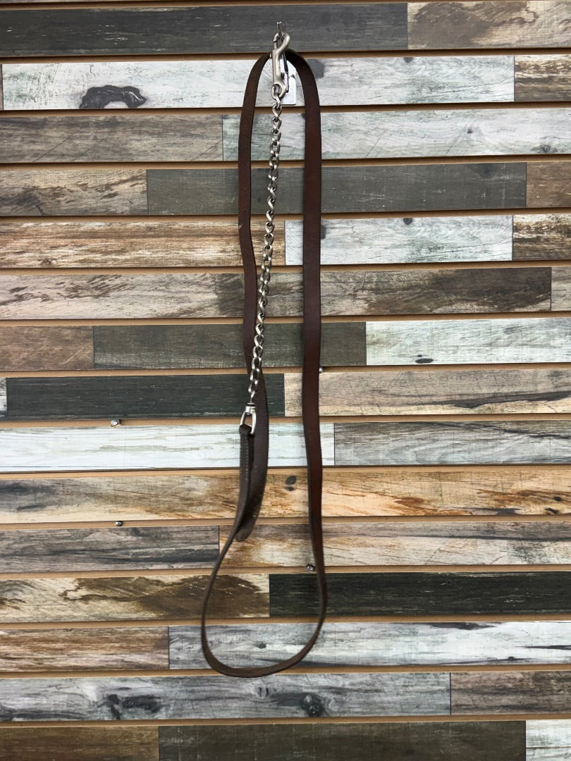 USED Leather Lead with Chain