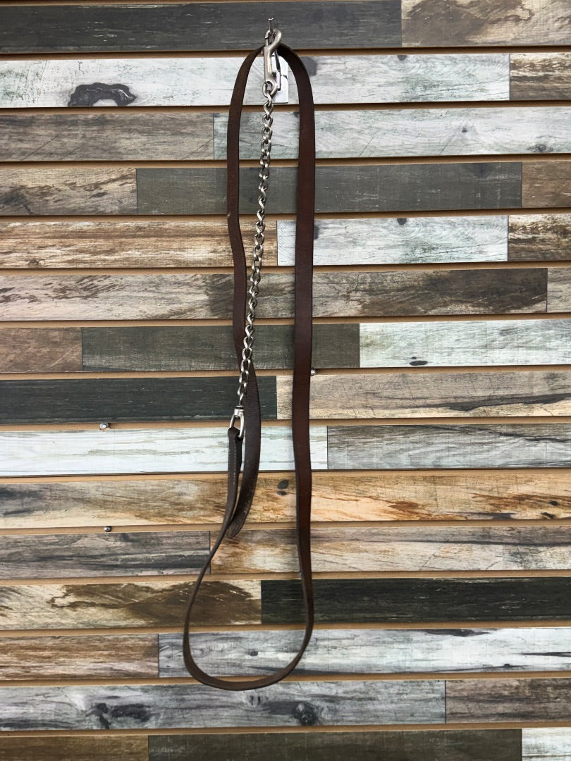 USED Leather Lead with Chain