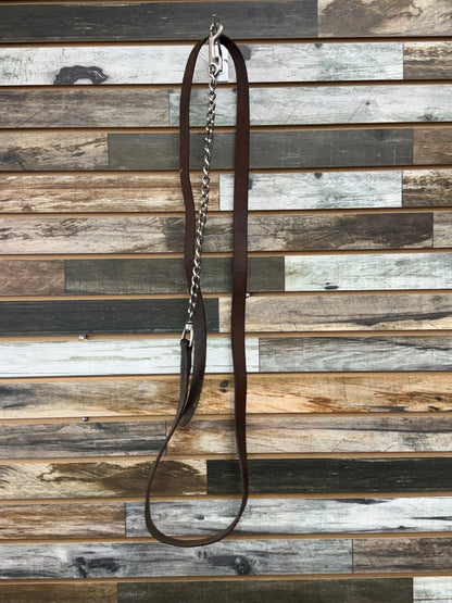 USED Leather Lead with Chain