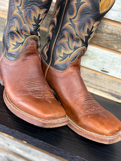 USED Justin Square Toe Boots 8.5