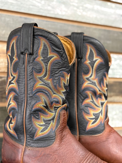 USED Justin Square Toe Boots 8.5