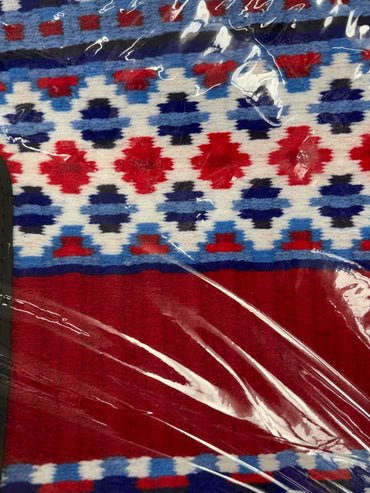 USED Red, White, & Blue Western Saddle Blanket