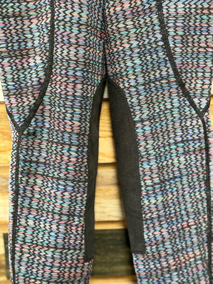 USED Kerrits Youth Rainbow Riding Tights