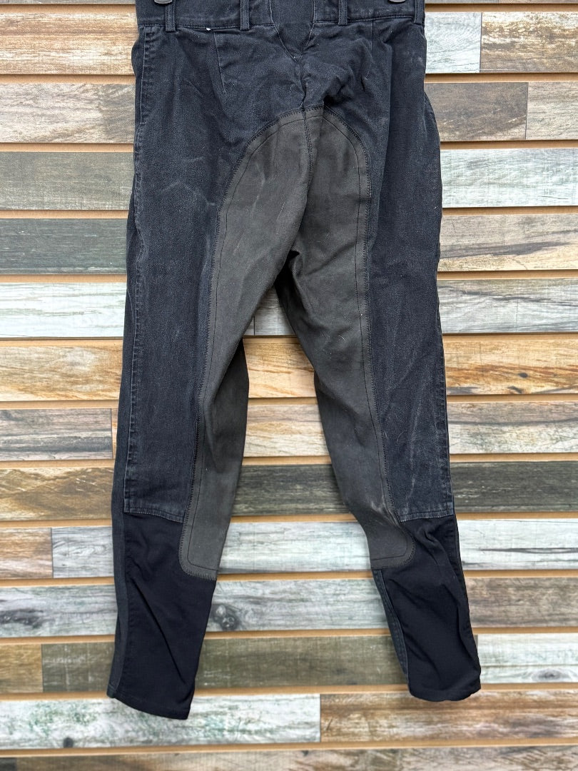 USED 24R Black Ariat Breeches