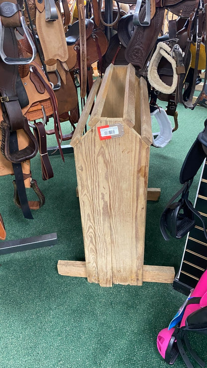 USED  Wooden Saddle Stand  Brown