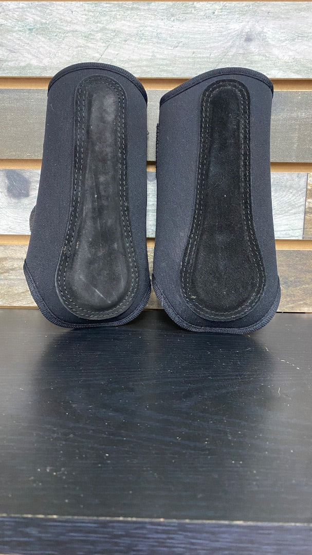 USED  Front Brushing Boots Medium Black