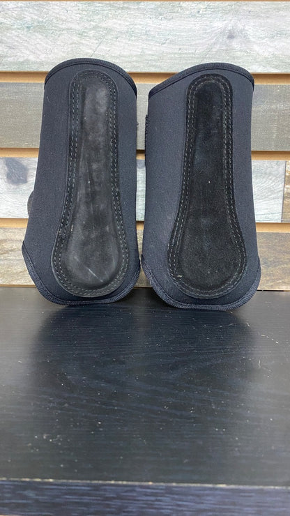 USED  Front Brushing Boots Medium Black