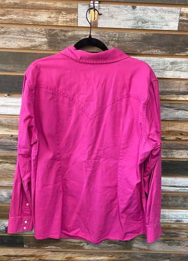 USED Wrangler Pink Jean Jacket XXL Pink
