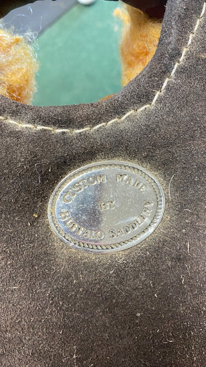 USED Buffalo Saddlery Custom Made Western Saddle 8" Gullet, 20" Seat Medium Oil Leather