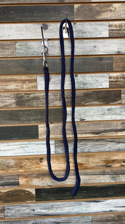 USED Golden Horseshoe Equestrian Navy Lead Rope 84" Navy